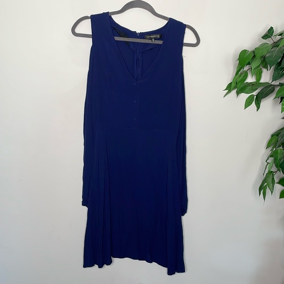 Dynamite Cold Shoulder Long Sleeve Dress - Picture 1 of 8